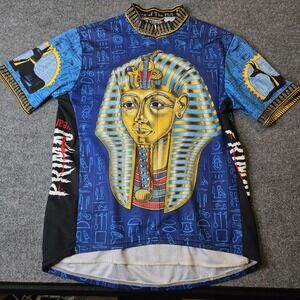 Primal King Of The Hill Cycling Jersey Size XL King Tut Pharaoh Quarter Zip